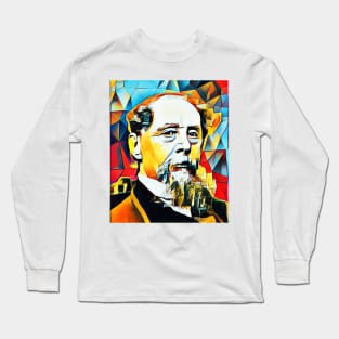 Charles Dickens Abstract Portrait | charlles dickens abstract artwork 15 Long Sleeve T-Shirt